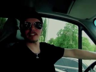 Bums Bus - Hardcore dirty video in the backseat with slutty German blonde babe