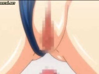 Animasi orang berambut pirang mendapat anal penis buatan