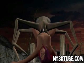 3d vizatimore divinity duke fucked nga një jashtëtokësor spider