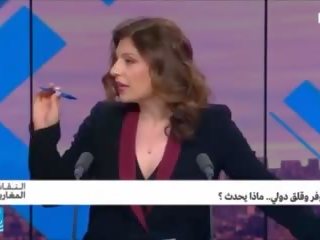 Captivating arab journalist rajaa mekki szarpnięcie od challenge.