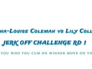 Jenna Coleman vs Lily Collins rd 1 jerk off challenge